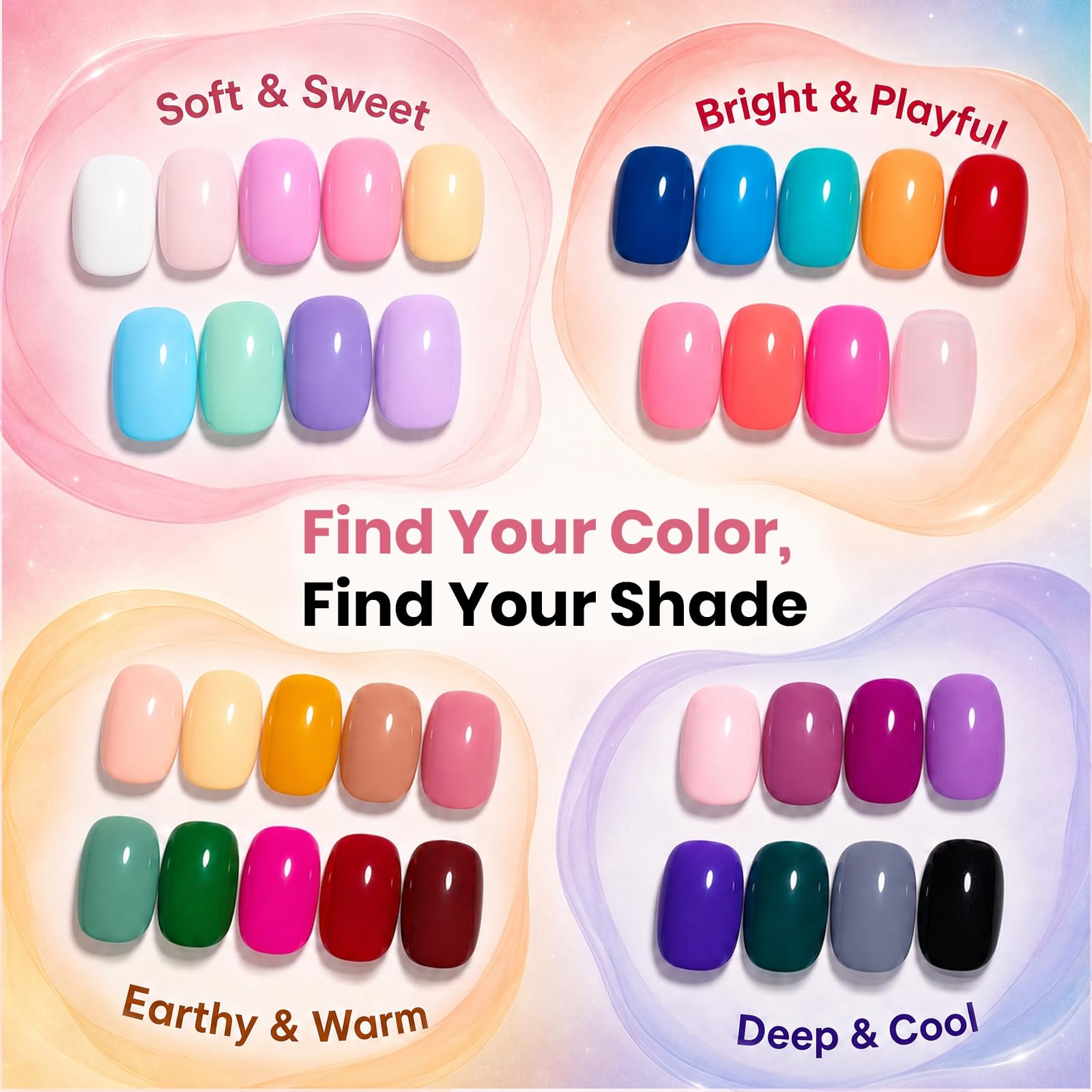 Amazon.com: Beetles Gel Nail Polish Set - 36 Colors Vivid Seasons